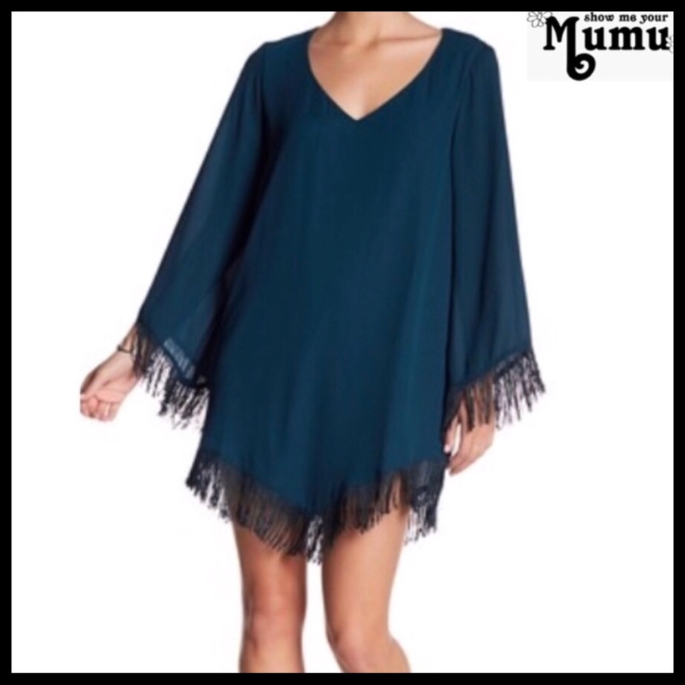 SHOW ME YOUR MUMU FRINGE MINI DRESS - Picture 1 of 6